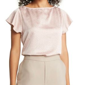 NORDSTROM - Ruffle Sleeve Top - size L